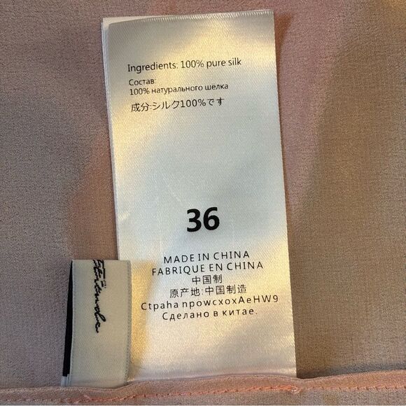 Silk Shell Tank Top Pink Size 36 Small - Picture 3 of 5